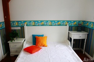 田园风格二居室可爱经济型儿童房儿童床图片