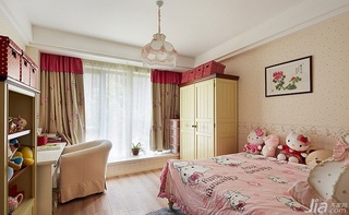 欧式风格四房粉色富裕型儿童房窗帘图片