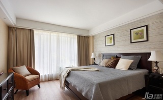 欧式风格四房富裕型卧室卧室背景墙窗帘效果图