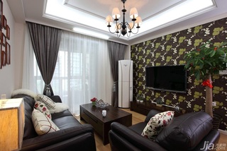 一居室简洁经济型80平米客厅电视背景墙沙发图片