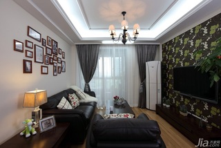 一居室经济型80平米客厅电视背景墙沙发效果图