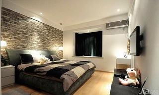 简约风格20万以上120平米卧室卧室背景墙床图片