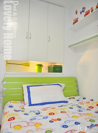 田园风格二居室50平米儿童房床效果图