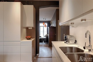 公寓简洁白色140平米以上厨房洗手台效果图
