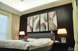 简约风格一居室浪漫卧室卧室背景墙床图片