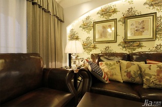 美式乡村风格公寓富裕型客厅背景墙沙发效果图