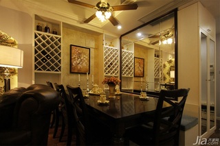 美式乡村风格公寓温馨富裕型餐厅餐桌效果图