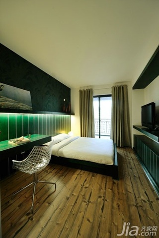 公寓温馨80平米卧室床效果图