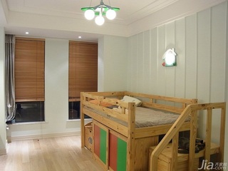 简约风格公寓可爱140平米以上儿童房卧室背景墙儿童床图片