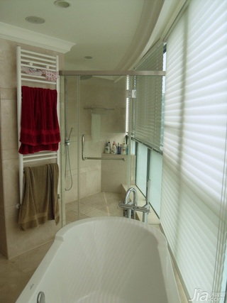 简约风格三居室简洁暖色调卫生间洗手台图片