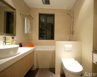 简约风格一居室暖色调卫生间洗手台效果图