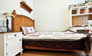 美式乡村风格三居室120平米儿童房床效果图
