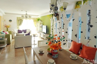 地中海风格三居室120平米餐厅餐桌效果图