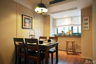 美式风格公寓120平米餐厅吧台餐桌效果图