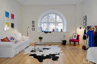 北欧风格一居室简洁50平米客厅沙发效果图