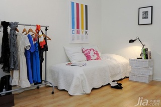 北欧风格一居室简洁50平米客厅床效果图
