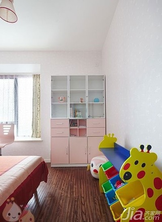 简约风格三居室120平米儿童房书架图片