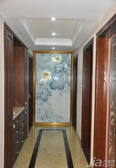 三居室装修,富裕型装修,欧式风格,玄关,装饰画,过道