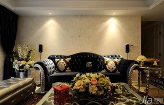 欧式风格公寓奢华暖色调富裕型客厅沙发效果图