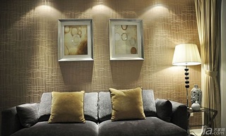 简约风格二居室富裕型沙发背景墙沙发效果图