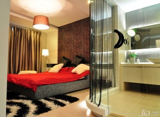 简约风格公寓浪漫130平米卧室卧室背景墙灯具效果图