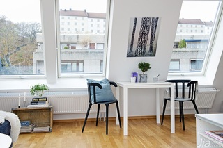 北欧风格公寓实用白色餐厅餐桌图片