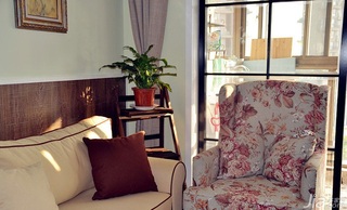 美式乡村风格三居室80平米客厅沙发图片