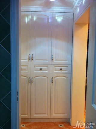 混搭风格三居室白色120平米浴室柜图片