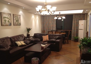 美式乡村风格二居室100平米客厅沙发效果图