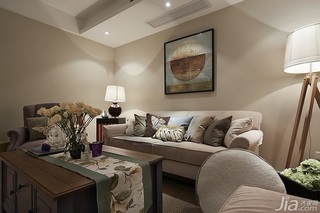 美式风格二居室暖色调客厅沙发图片