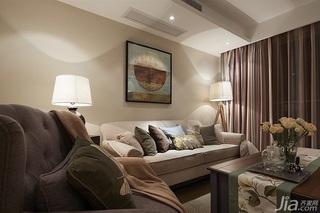 美式风格二居室温馨暖色调客厅茶几图片