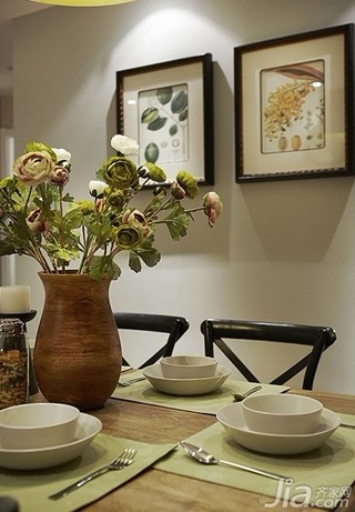 美式风格二居室温馨餐厅餐桌效果图