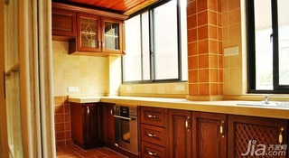 欧式风格三居室富裕型厨房橱柜安装图