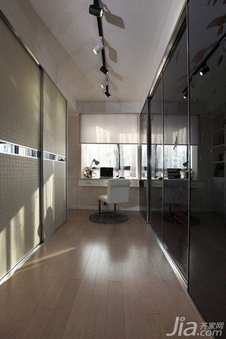 简约风格三居室简洁120平米书房书桌效果图