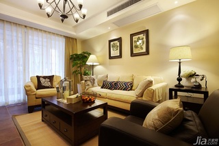 美式风格三居室大气暖色调富裕型客厅沙发图片