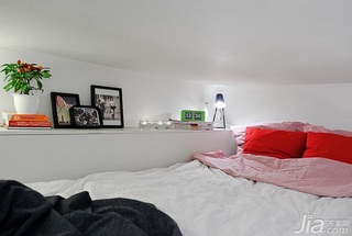 北欧风格小户型另类50平米卧室床效果图