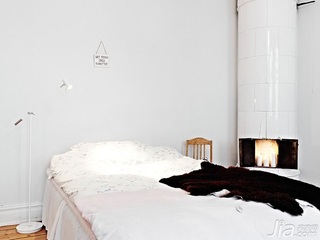 小户型浪漫白色40平米卧室床图片