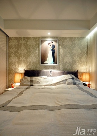 简约风格三居室富裕型卧室卧室背景墙婚房平面图