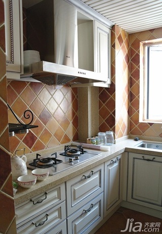 地中海风格20万以上120平米厨房橱柜效果图