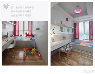 三米设计简约风格富裕型140平米以上儿童房背景墙设计图