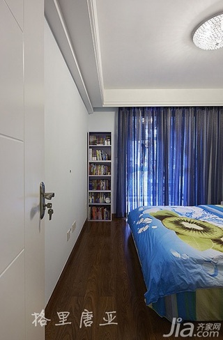 三居室5-10万110平米卧室书架图片