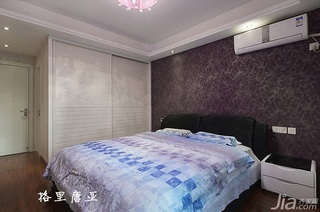 三居室5-10万110平米卧室卧室背景墙床效果图
