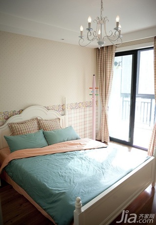 田园风格二居室90平米儿童房床图片