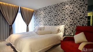 简约风格复式140平米以上卧室卧室背景墙床效果图