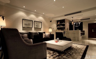 简约风格三居室富裕型沙发背景墙茶几图片
