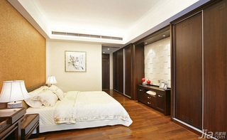中式风格20万以上140平米以上卧室卧室背景墙床图片