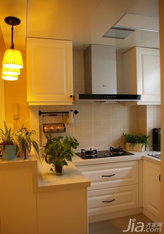 宜家风格二居室70平米厨房橱柜设计图