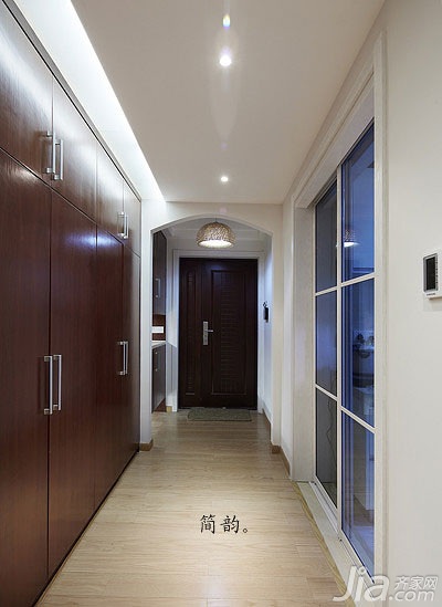 三居室装修,120平米装修,简约风格,过道,玄关