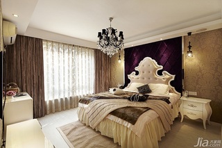 新古典风格复式140平米以上卧室软包背景墙床效果图