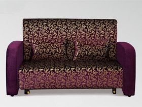 高贵奢华 紫色金花布艺沙发